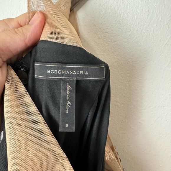 Bcbgmaxazria Marina Embellished Sleeveless Black Tiered A-line Skirt Party Dress - Picture 11 of 12